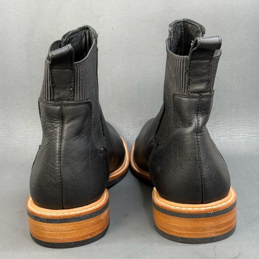 Black Leather Ankle Boots - Picture 4 of 9